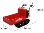 Attila ATT 300 C – Motorschubkarre mit Raupen und ausziehbaren Seitenwänden – Tragfähigkeit 300 Kg