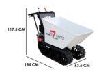 Raupendumper Seven Italy T500HD GX-E – Hydraulische Dumper-Mulde – Tragfähigkeit 500 kg